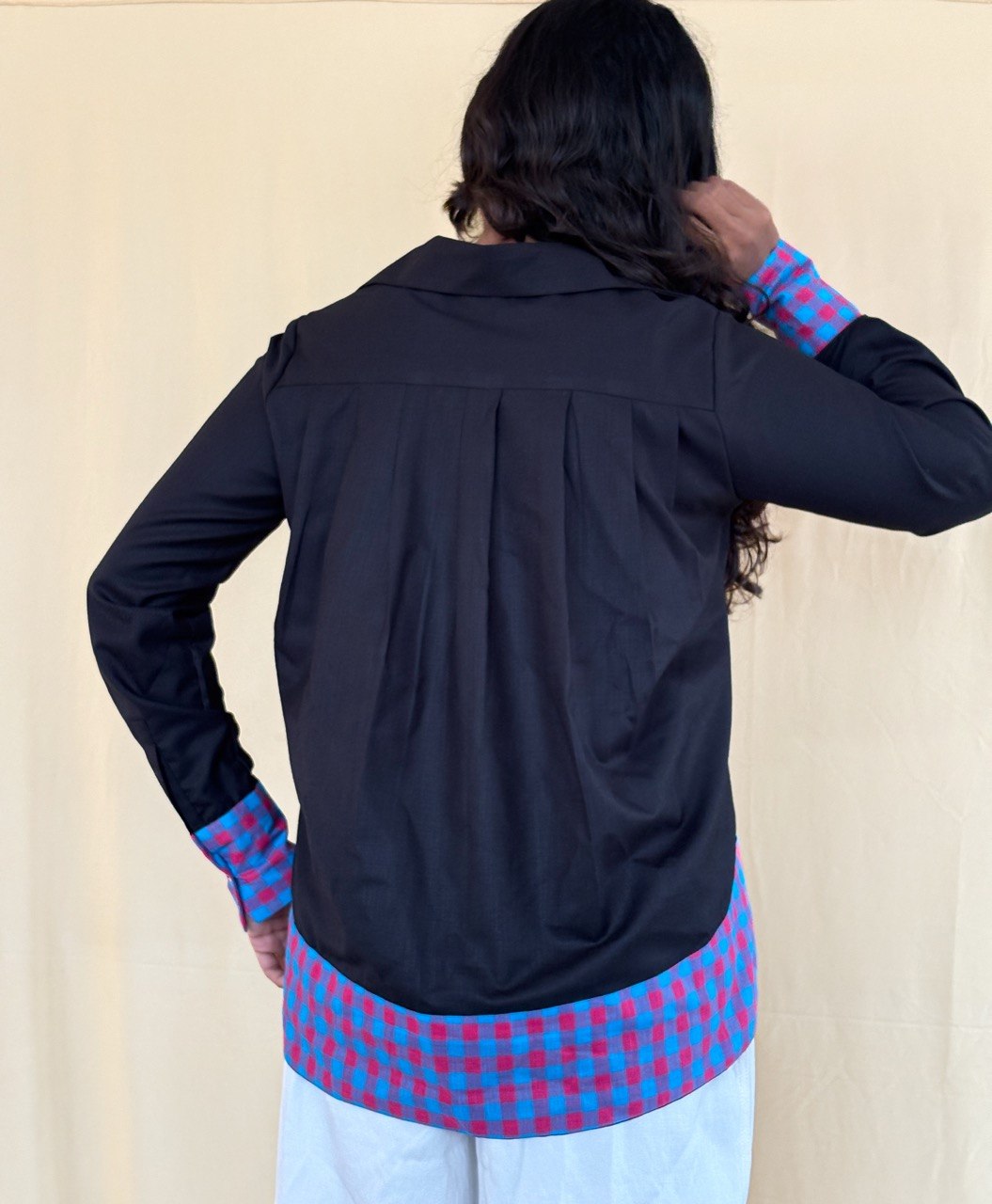 Madras Check Contrast Shirt