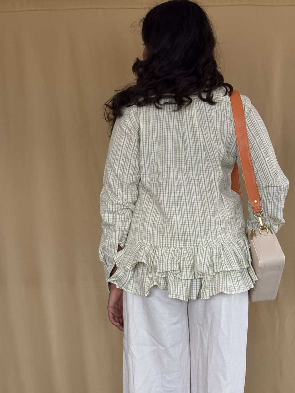 Checked Peplum Shirt