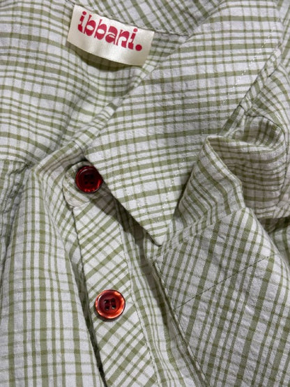 Checked Ruffle Shirt