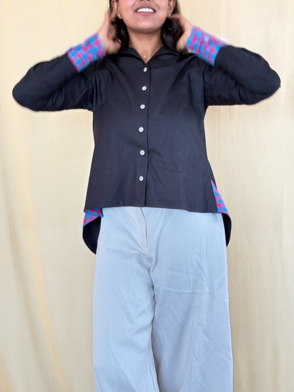 Madras Check Contrast Shirt