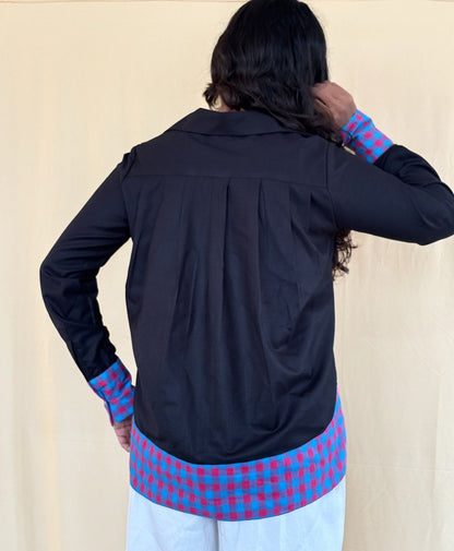 Madras Check Contrast Shirt