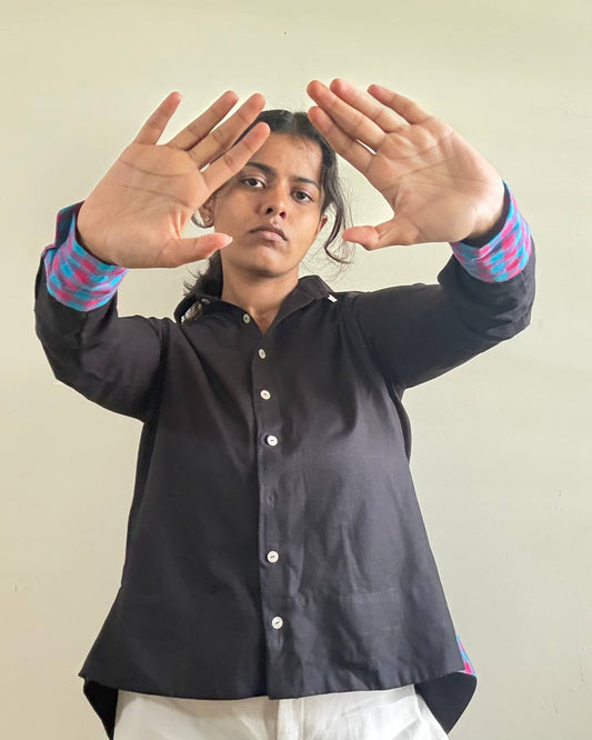 Madras Check Contrast Shirt