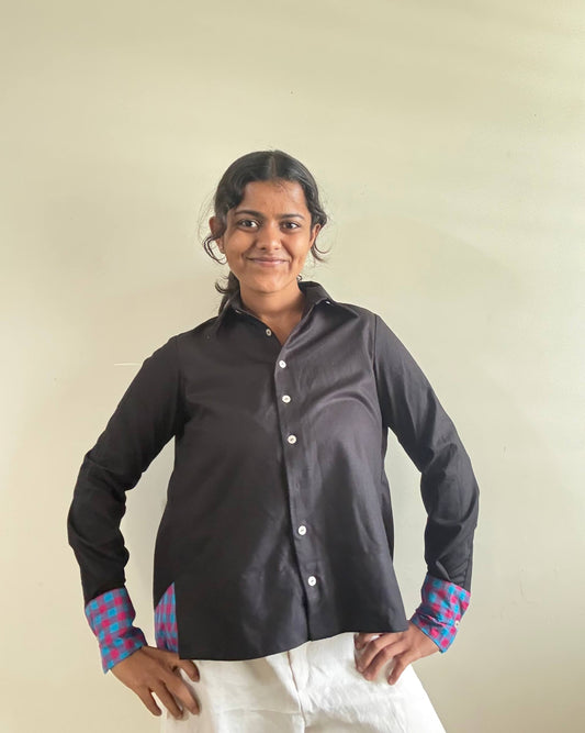 Madras Check Contrast Shirt